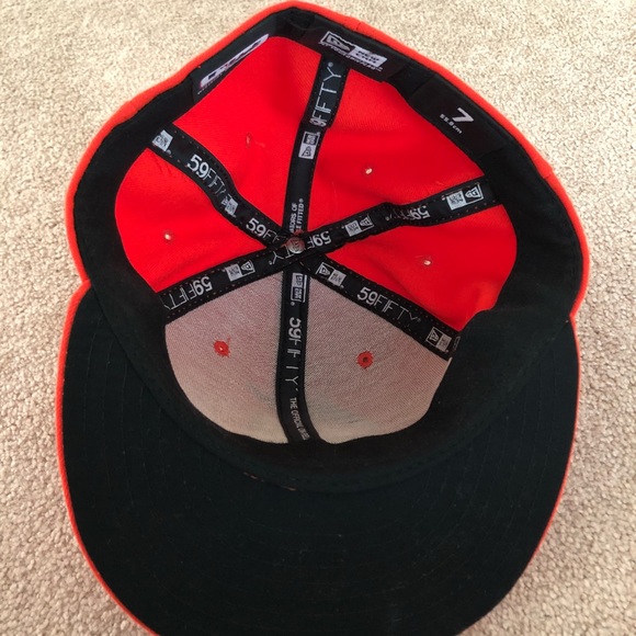 Miami Marlins New Era Flat Bill Hat (Orange) - Picture 2 of 4